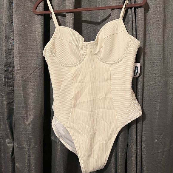 Old Navy Other - Old navy white one piece ribbed swimsuit